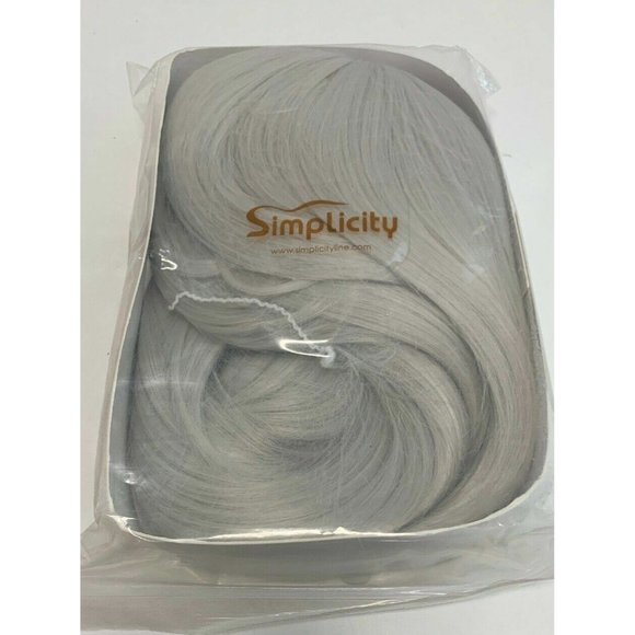 Long Flowing Silver Wig 40" Role Play Dress up Halloween Parties Wig Cap  NEW - Picture 4 of 12